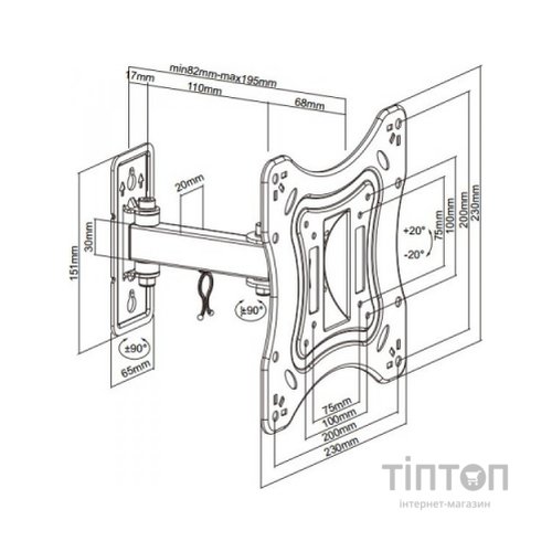 Кронштейн BRATECK LPA51-221