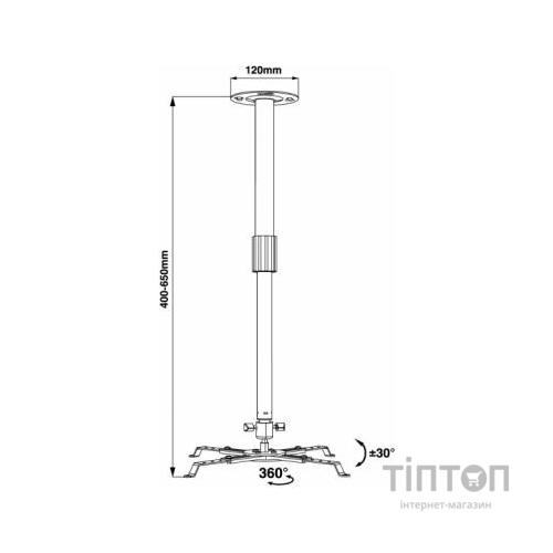 Кронштейн до проектра Walfix PB-15B
