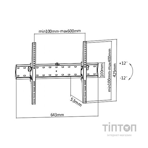 Кронштейн Gembird WM-70T-02