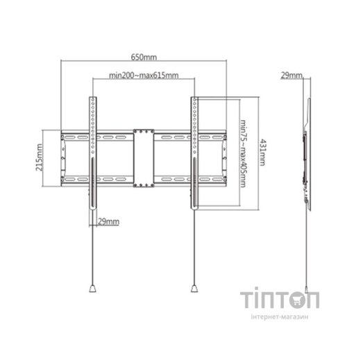 Кронштейн Gembird WM-80F-01