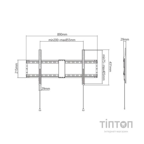 Кронштейн Gembird WM-90F-01