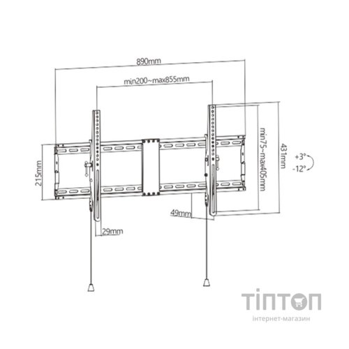 Кронштейн Gembird WM-90T-01