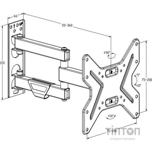 Кронштейн ITech LCD523 чорний