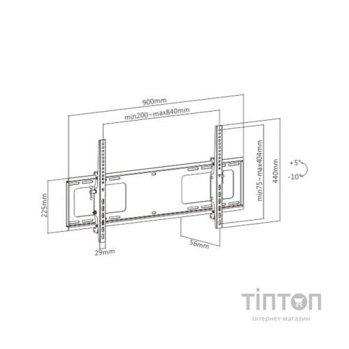 Кронштейн ITech PLB-2B чорний