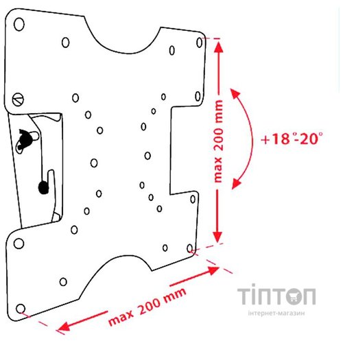 Кронштейн КВАДО К-39 (VESA200х200)