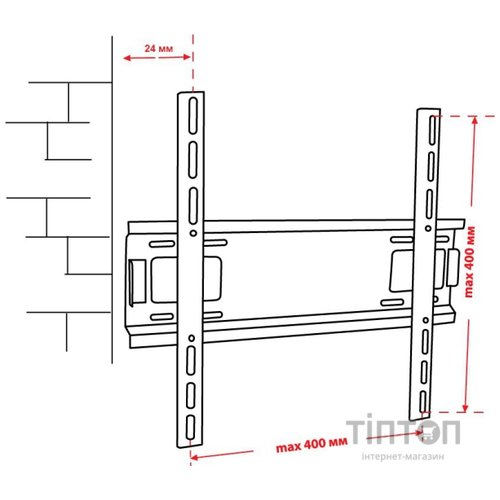 Кронштейн КВАДО К-50 (VESA400х400)