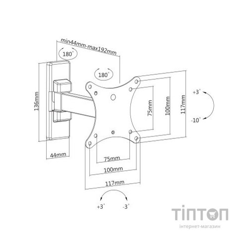Кронштейн Satelit 13-32PIVOT100 (250518)