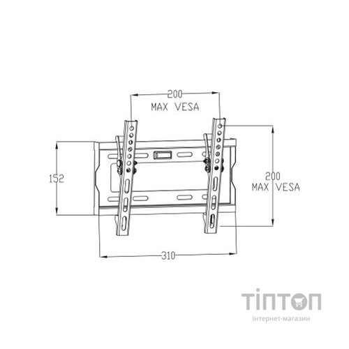 Кронштейн Vinga TM20-2252 чорний