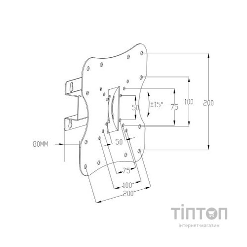 Кронштейн Vinga TM20-2253 чорний