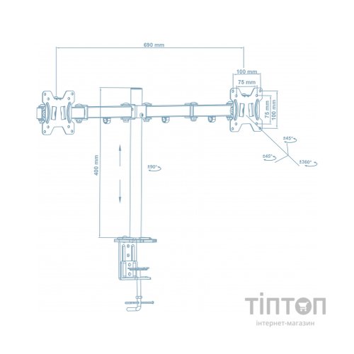 Кронштейн Walfix DM-400B