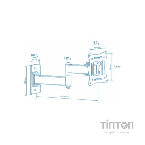 Кронштейн Walfix R-273B чорний