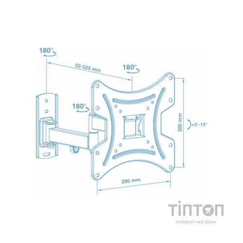 Кронштейн Walfix R-343B чорний