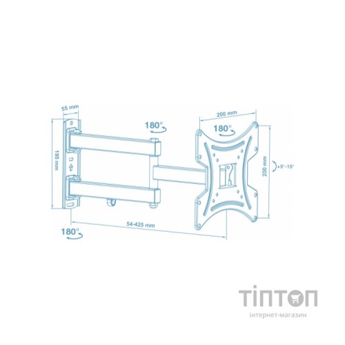 Кронштейн Walfix R-353B чорний