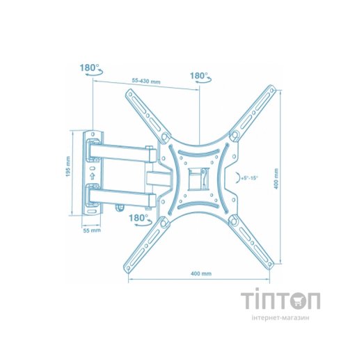 Кронштейн Walfix R-383B чорний