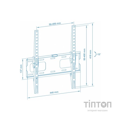 Кронштейн Walfix S-228B чорний