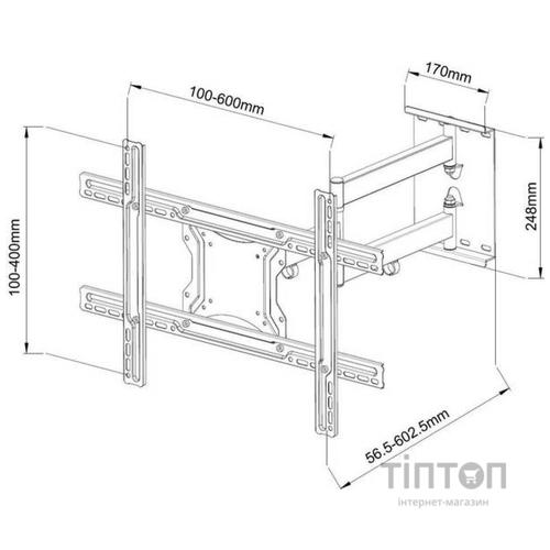 Кронштейн X-Digital PLB136L чорний