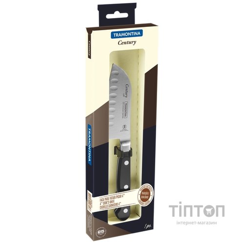 Кухонний ніж Tramontina Century Сантоку 102 мм Black (24020/104)