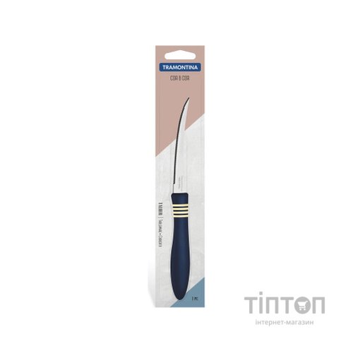 Кухонний ніж Tramontina Cor Cor Tomato Serrate 102 мм Blue (23462/134)