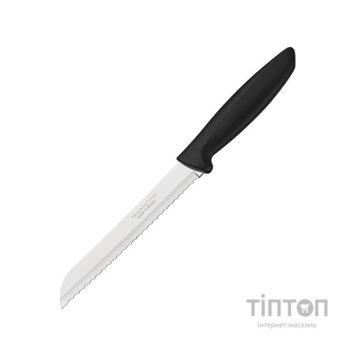 Кухонний ніж Tramontina Plenus Black Bread 178 мм (23422/107)