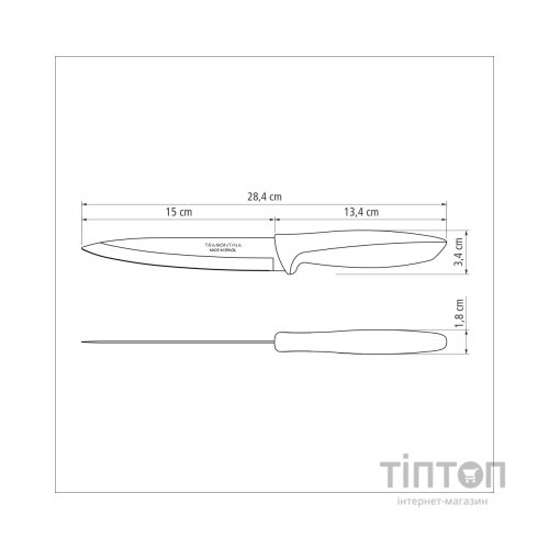 Кухонний ніж Tramontina Plenus Light Grey 152 мм (23424/136)