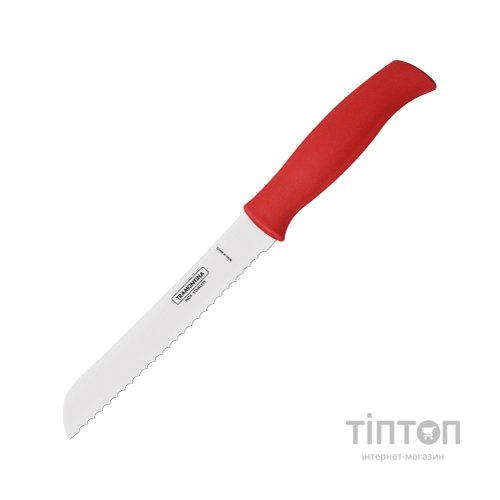 Кухонний ніж Tramontina Soft Plus Red Bread 178 мм (23662/177)