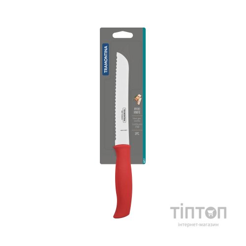 Кухонний ніж Tramontina Soft Plus Red Bread 178 мм (23662/177)