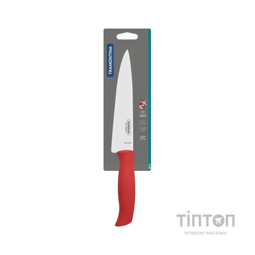Кухонний ніж Tramontina Soft Plus Red Chef 178 мм (23664/177)