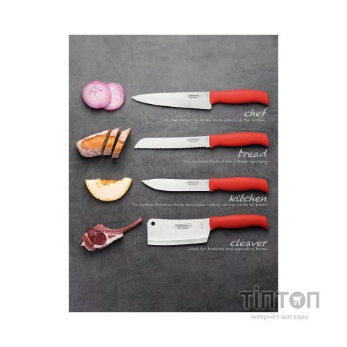 Кухонний ніж Tramontina Soft Plus Red Chef 178 мм (23664/177)
