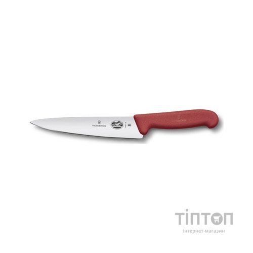 Кухонний ніж Victorinox Fibrox разделочный 19 см, красный (5.2001.19)