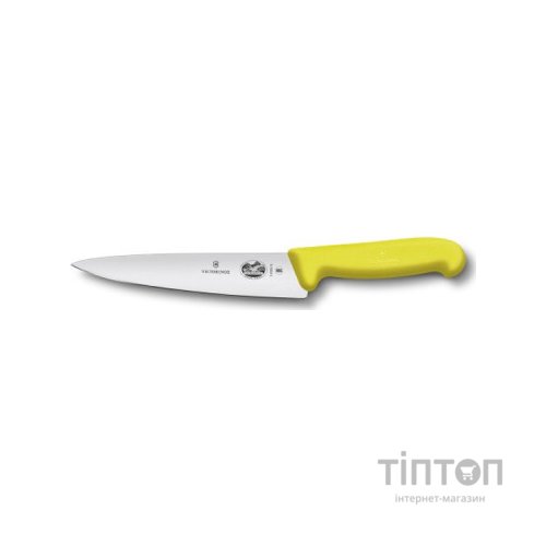 Кухонний ніж Victorinox Fibrox разделочный 19 см, желтый (5.2008.19)