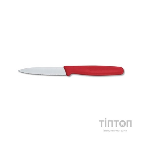 Кухонний ніж Victorinox Standart 8 см, с волнистым лезвием, красный (5.0631)