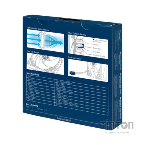 Кулер до корпусу Arctic P12 Black (ACFAN00118A)