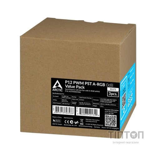 Кулер до корпусу Arctic P12 PWM PST A-RGB (ACFAN00258A)