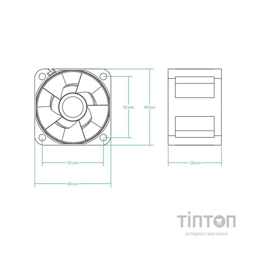 Кулер до корпусу Arctic S4028-15K (ACFAN00264A)