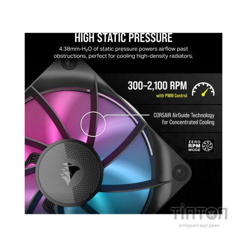 Кулер до корпусу Corsair iCUE Link RX140 RGB PWM (CO-9051019-WW)