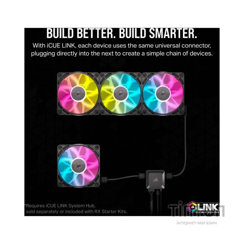 Кулер до корпусу Corsair iCUE Link RX140 RGB PWM Dual Pack (CO-9051020-WW)