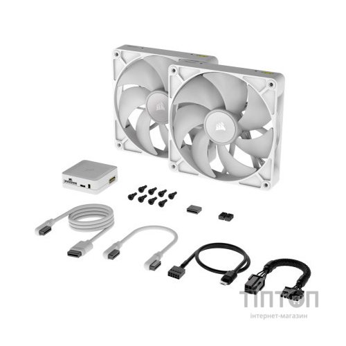 Кулер до корпусу Corsair iCUE Link RX140 RGB PWM White Dual Pack (CO-9051024-WW)