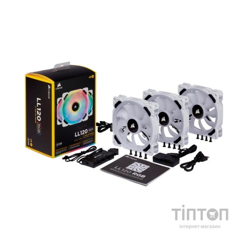 Кулер до корпусу Corsair LL120 RGB White (CO-9050092-WW)