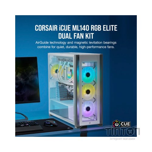 Кулер до корпусу Corsair ML140 RGB Elite Premium Dual Pack (CO-9050119-WW)