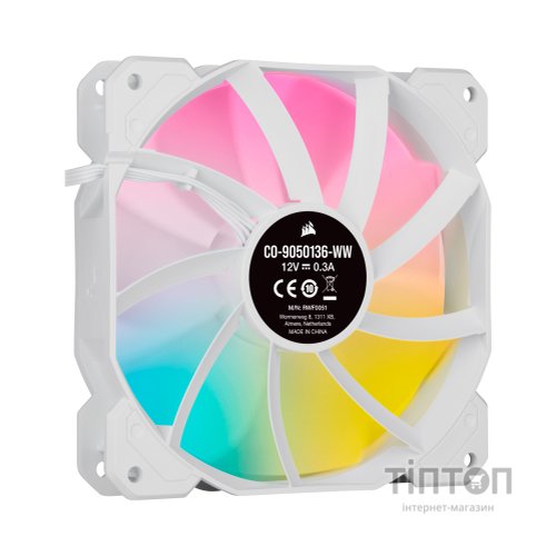 Кулер до корпусу Corsair SP120 RGB ELITE White (CO-9050137-WW)