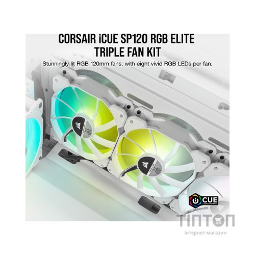 Кулер до корпусу Corsair SP120 RGB ELITE White (CO-9050137-WW)