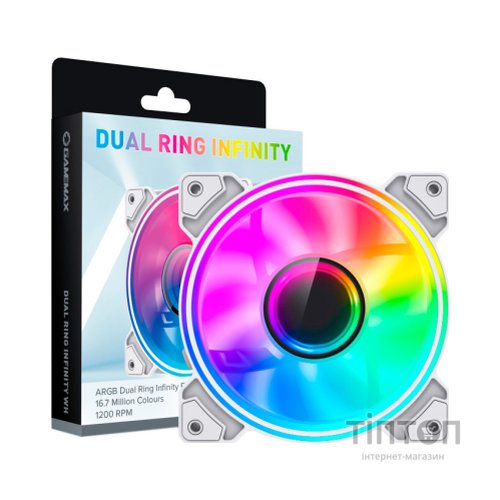 Кулер до корпусу Gamemax Dual Ring Infinity WH