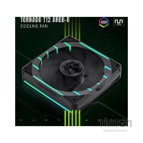 Кулер до корпусу Gamemax Tornado T12 ARGB-R