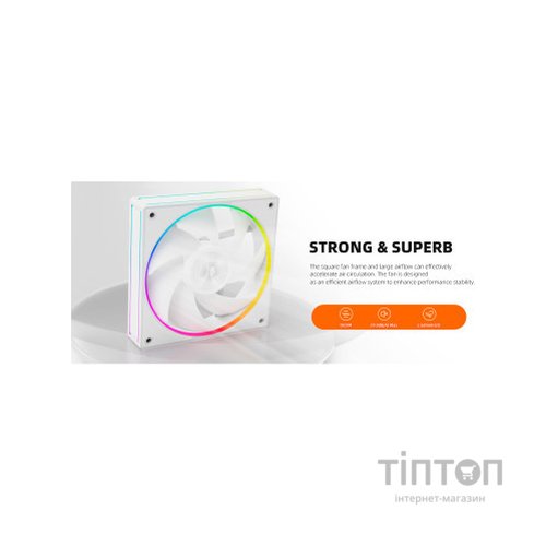 Кулер до корпусу ID-Cooling AF-127-ARGB-W TRIO