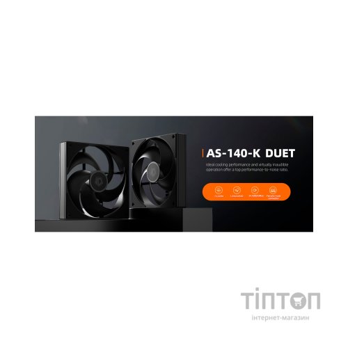 Кулер до корпусу ID-Cooling Вентилятор ID-Cooling AS-140-K Duet Black (AS-140-K DUET)