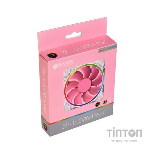 Кулер до корпусу ID-Cooling ZF-12025-PINK ARGB (Single Pack) (ZF-12025-PINK)