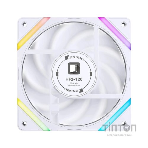 Кулер до корпусу JONSBO HF2-120W ARGB White