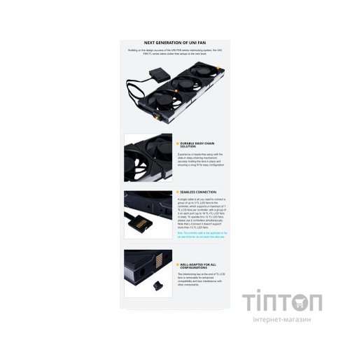 Кулер до корпусу Lian Li Reverse TL LCD 120-1, Black Cooler (G99.12RTLLCD1B.00)