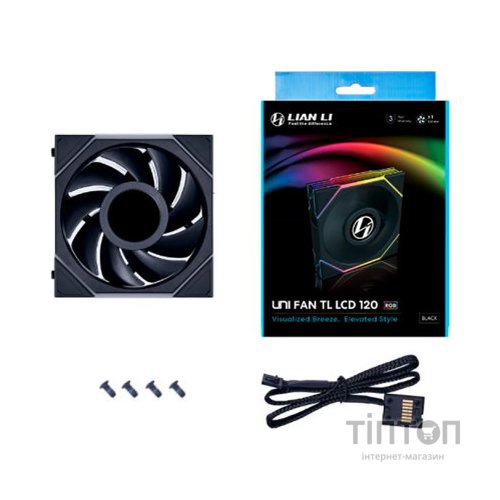 Кулер до корпусу Lian Li TL LCD 120-1, Black Cooler (G99.12TLLCD1B.00)