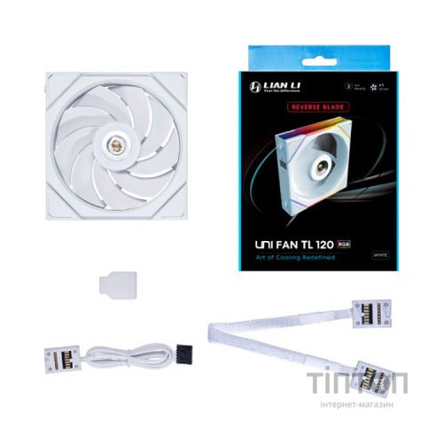 Кулер до корпусу Lian Li TLLCD 120-1, White Cooler (G99.12TLLCD1W.00)